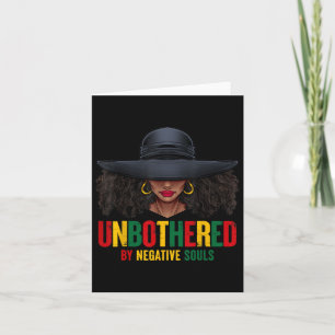 Unbothered By Negative Souls Juneteenth Black Wome Card