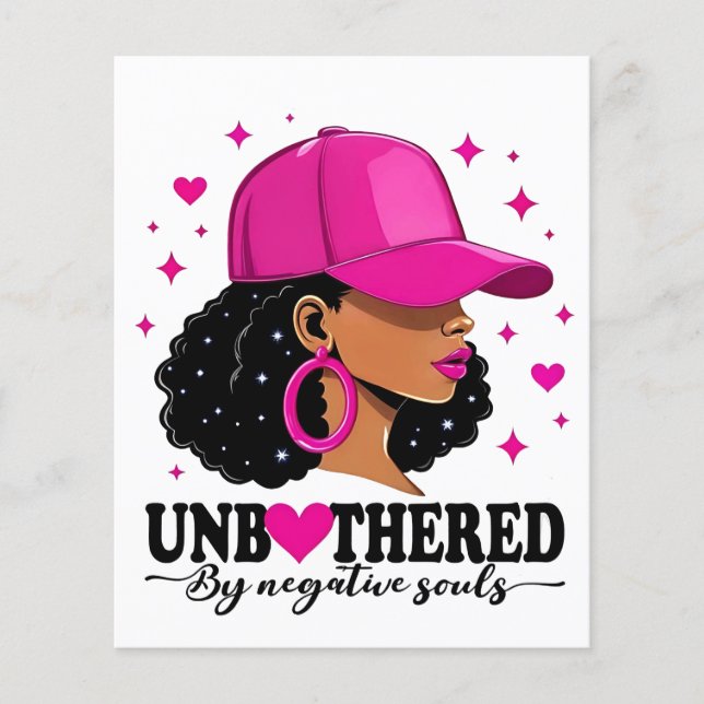 Unbothered by Negavitve Souls Juneteenth Black  Flyer (Front)