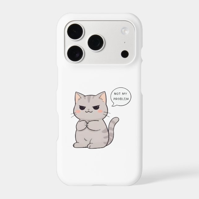Unbothered Cat "Not My Problem" Funny Design (Back)