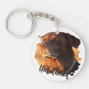 Unbothered Golden Hour Dog – Premium Minimalist  Keychain