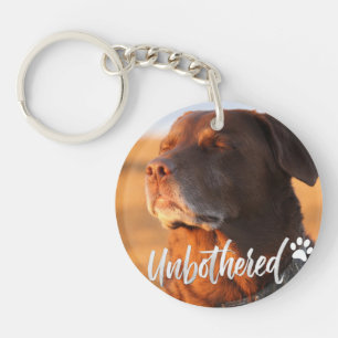 Unbothered Golden Hour Dog – Premium Minimalist  Keychain