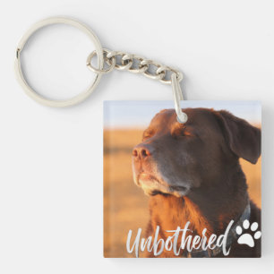 Unbothered Golden Hour Dog – Premium Minimalist  Keychain