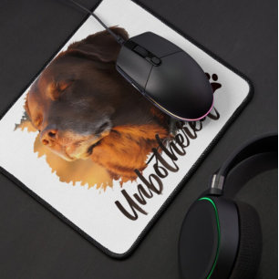 Unbothered Golden Hour Dog – Premium Minimalist Mouse Pad