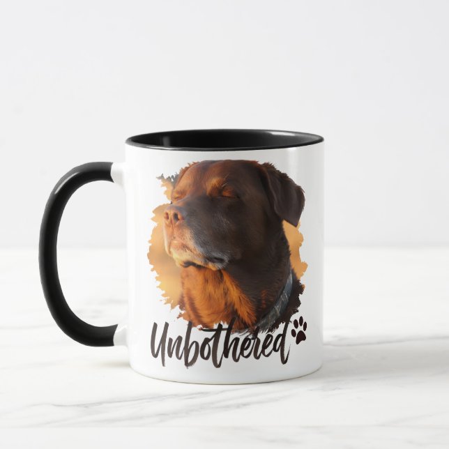 Unbothered Golden Hour Dog – Premium Minimalist  Mug (Left)