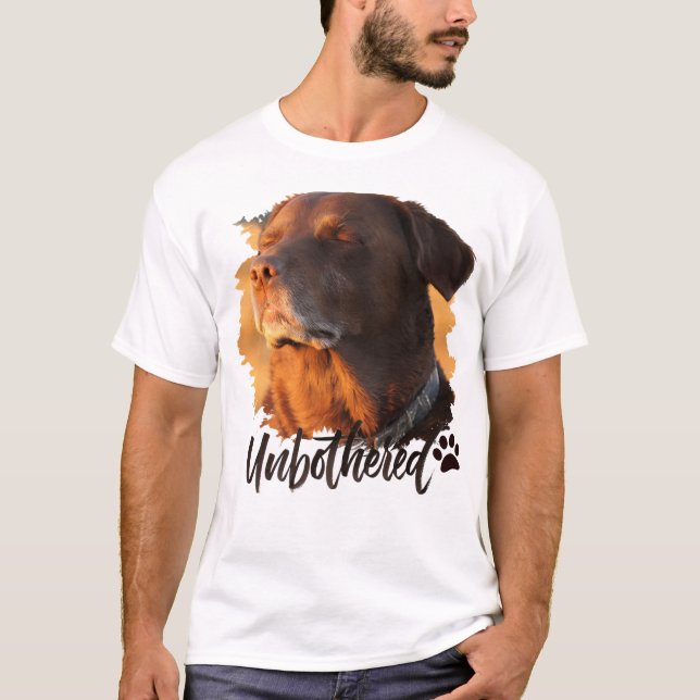Unbothered Golden Hour Dog – Premium Minimalist  T-Shirt (Front)