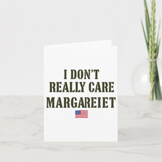 Unbothered Margaret Statement Tee Sticker  Card (Front)