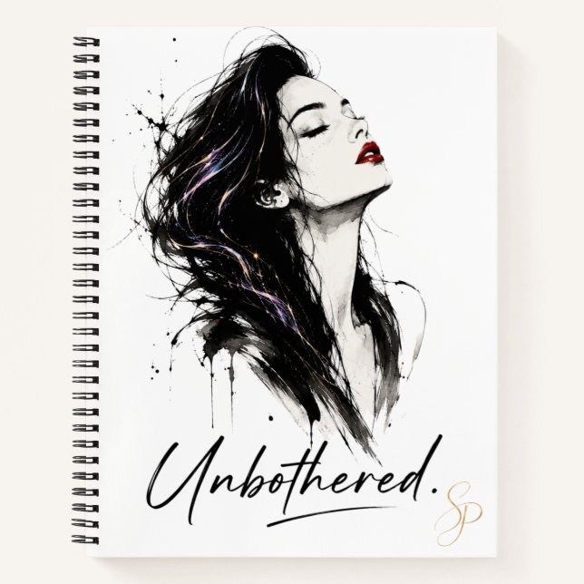 Unbothered. Personalized Notebook Customized Gift (Front)
