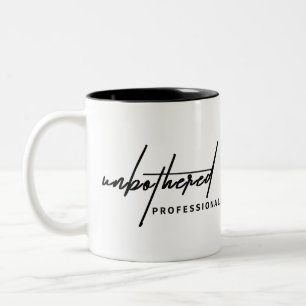 Unbothered Professionally” Two-Tone Coffee Mug