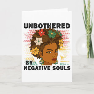 Unbothered Sy Black Queen African American Ladies Card
