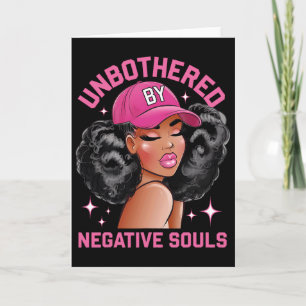Unbothered Sy Black Queen African American Ladies Card