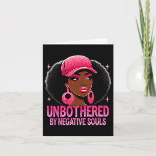 Unbothered Sy Black Queen African American Ladies Card