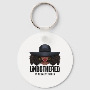 Unbothered Sy Black Queen African American Ladies Keychain