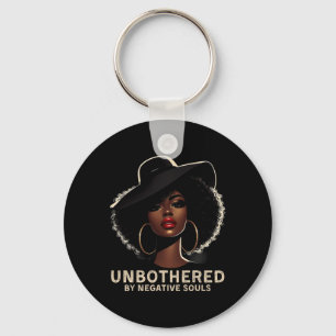 Unbothered Sy Black Queen African American Ladies  Keychain