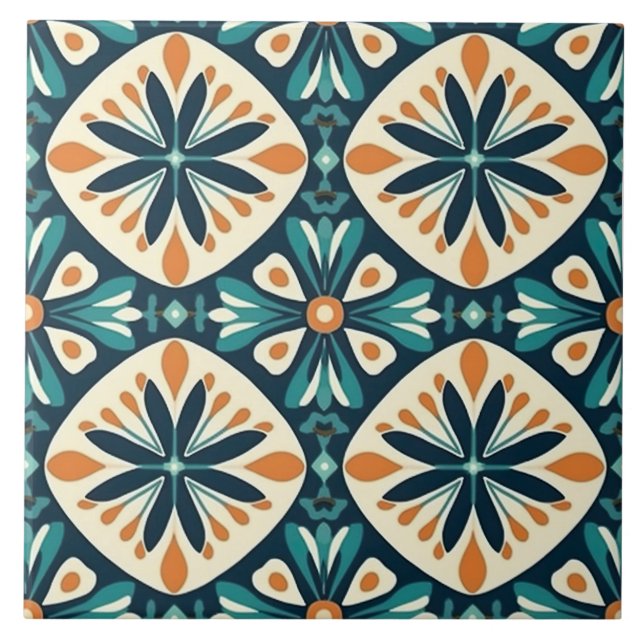 Unbounded Symmetry: Geometric Seamless Pattern Tile (Front)