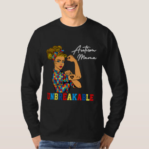 Unbreakable Autism Mama Strong Autistic Mom Autism T-Shirt