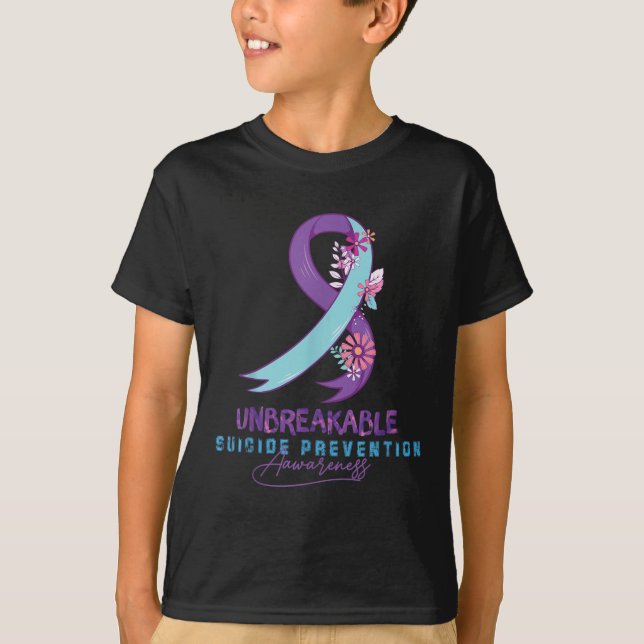 Unbreakable Depression Suicide Prevention Awarenes T-Shirt (Front)