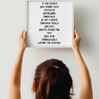 Unbreakable inspirational mini poem