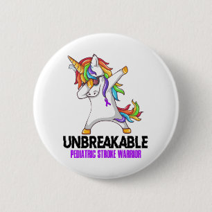 Unbreakable Pediatric Stroke Warrior 2 Inch Round Button
