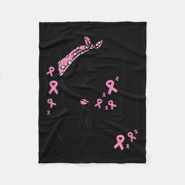 Unbreakable Pink Ribbon Breast Cancer Awareness Gi Fleece Blanket (Front)