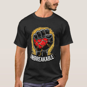 Unbreakable Power Fist Kintsugi Heart Graphic Tee