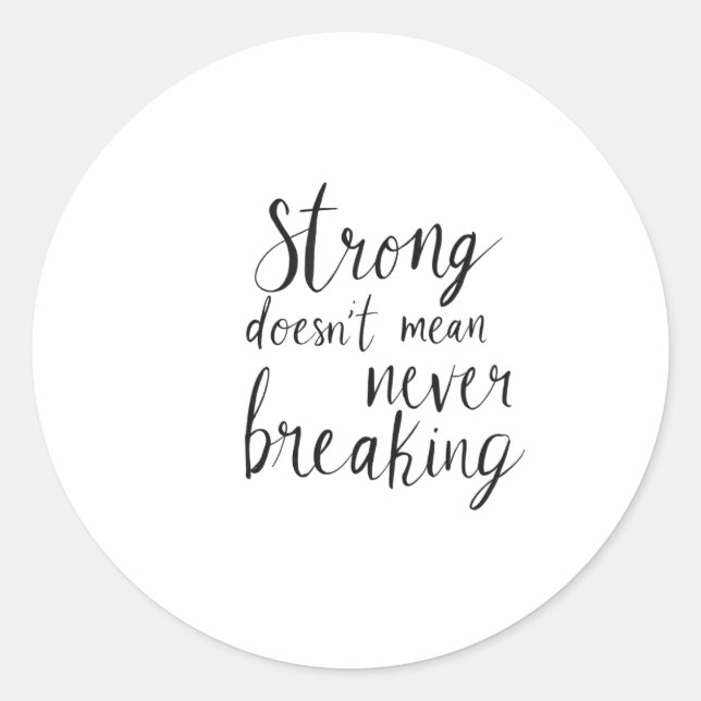 Unbreakable Spirit Classic Round Sticker (Front)