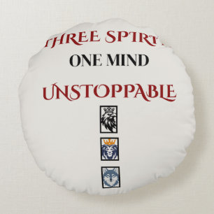 Unbreakable Strength Focus Unity Round Pillow