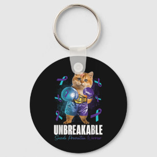 Unbreakable Suicide Prevention Awareness Fighter C Keychain