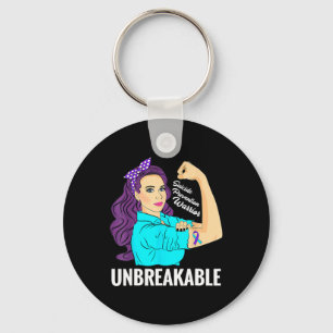 Unbreakable Suicide Prevention Warrior Awareness F Keychain