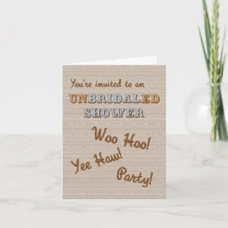 UnBridaled Shower Invitation