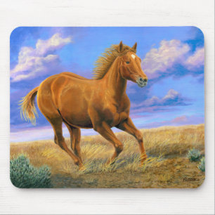 “Unbridled Freedom” Quarter Horse Running Mouse Pad