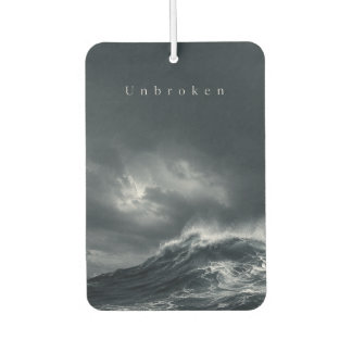 Unbroken - Dark Stormy Ocean Aesthetic Quote Air Freshener