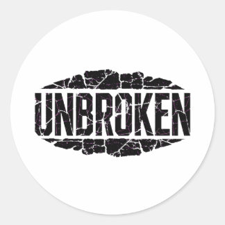 Unbroken Motivation  Classic Round Sticker