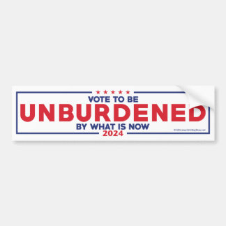 Unburdened Trump Bumpersticker Bumper Sticker