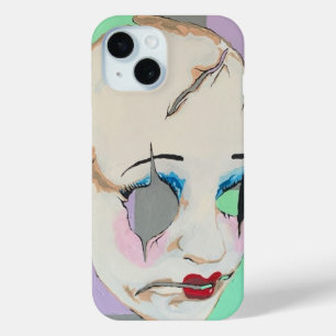 'Uncanny Valley' Painting on a  iPhone 15 Case