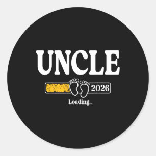 Uncle 2026 Loading Uncle Est. 2026, New Uncle 2026 Classic Round Sticker