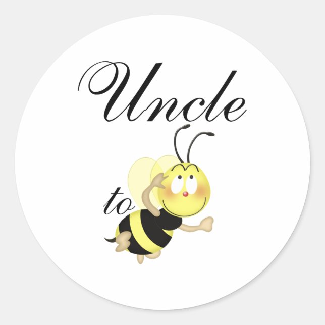 Uncle 2 be classic round sticker (Front)