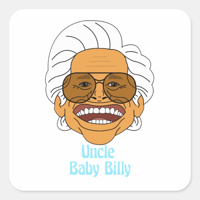Uncle Baby Billy Square Sticker (Front)