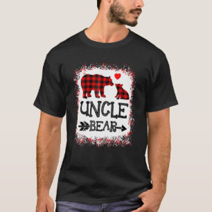 Uncle Bear Christmas Pajama Red Plaid Buffalo for  T-Shirt