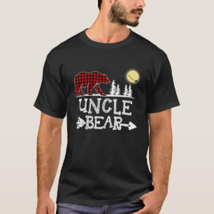Uncle Bear Christmas Pajama Red Plaid Buffalo T-Shirt