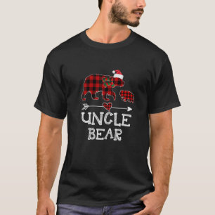 Uncle Bear Christmas Pajama Red Plaid Buffalo T-Shirt
