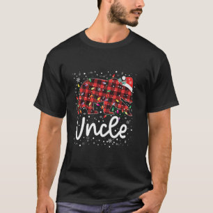 Uncle Bear Red Plaid Christmas Pajama Merry Xmas F T-Shirt