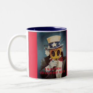 Uncle Bee Wants You!! Two-Tone Coffee Mug