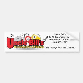 Uncle Bill's Bumper Sticker