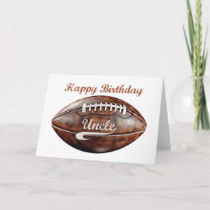 Uncle Birthday Grunge Large Football Sports  Card