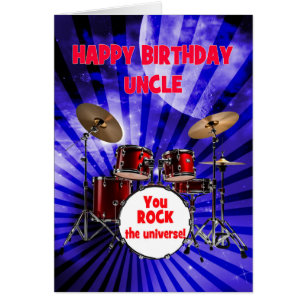 Uncle Birthday You Rock Drums