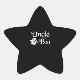 Uncle Boo Funny Halloween Gift Uncle Family Gift Star Sticker