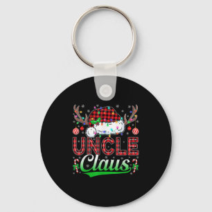 Uncle Claus Christmas Lights Matching Family Xmas Keychain