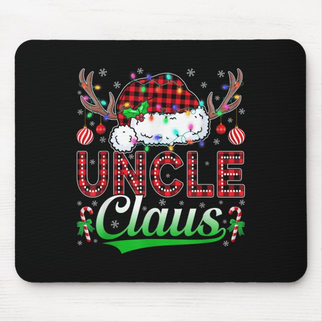 Uncle Claus Christmas Lights Matching Family Xmas  Mouse Pad (Front)