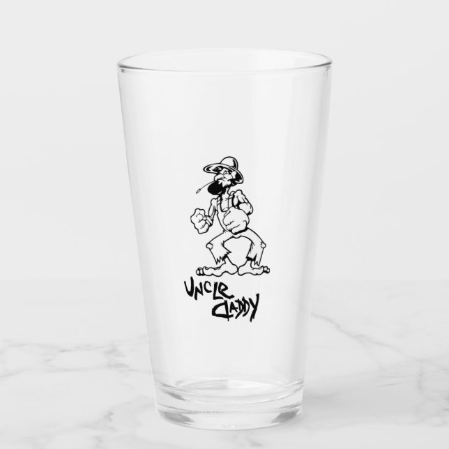 Uncle Daddy Beer Glass Hillbilly Redneck (Front)