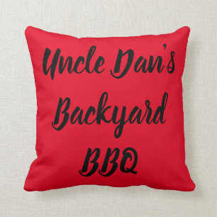 Uncle Dan's Backyard BBQ Pillow
